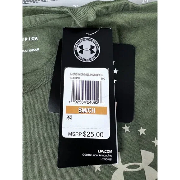 Men's Under Armour Freedom Flag Logo Tactical T Shirt NEW Sz Small - Picture 6 of 7